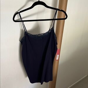 Merona Navy Blue Lace Trim Cami